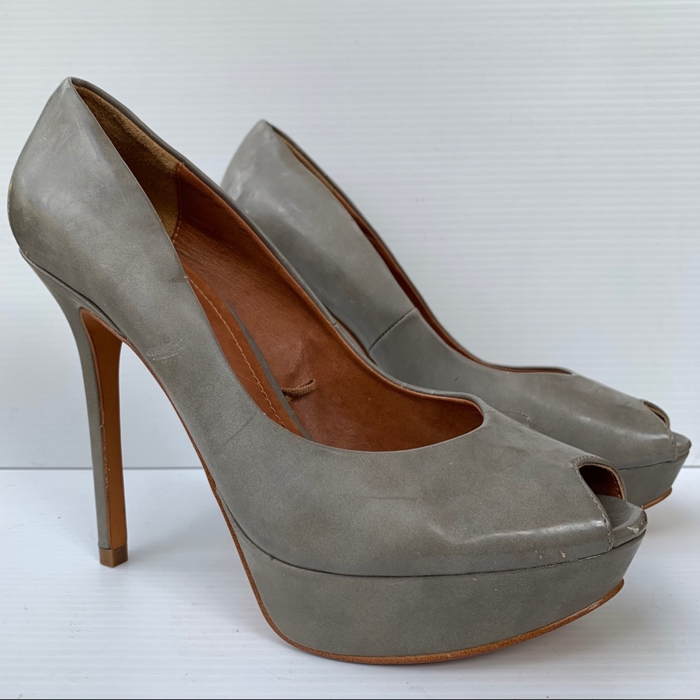 Zara Gray Peeptoe Heels